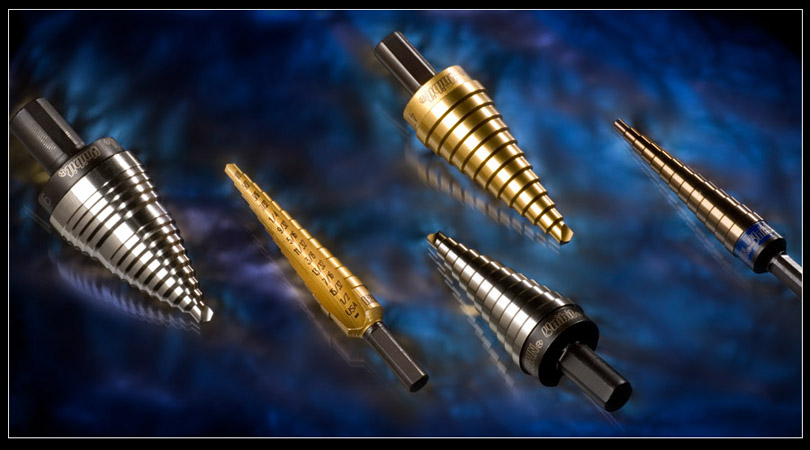 product photography of drill bits